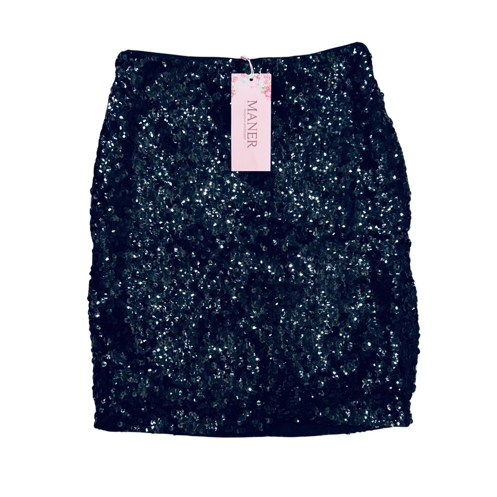 Amazon black High Waisted Sequin Skirt